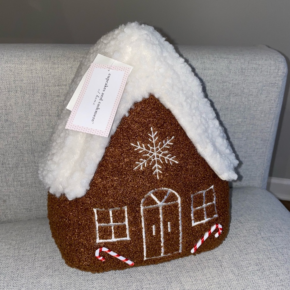 Homegoods cupcakes and cashmere Gingerbread House Pillow